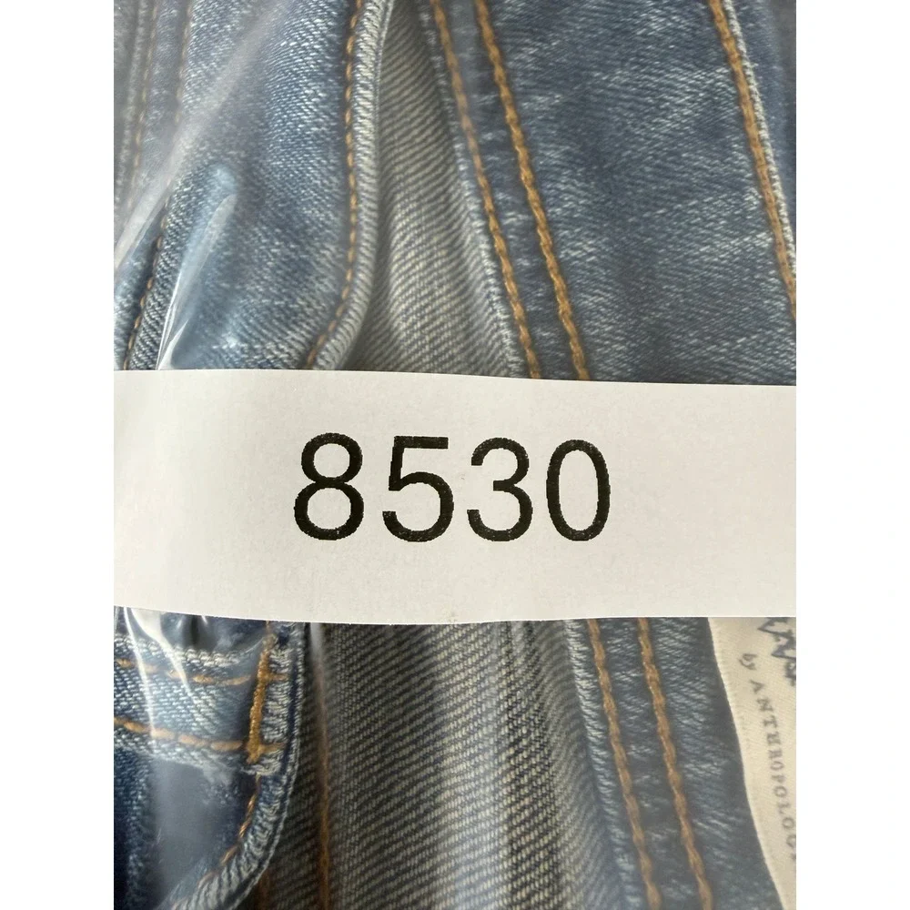 Pilcro and the Letterpress Size 31p Slim Straight Raw Hem Jeans Blue Women - Picture 10 of 10